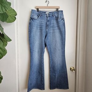 Warp + Weft Women's MIA Miami Flared Blue Jeans - Plus Size 20